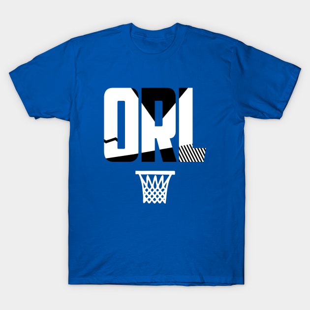 Retro Orlando Basketball Art T-Shirt by funandgames